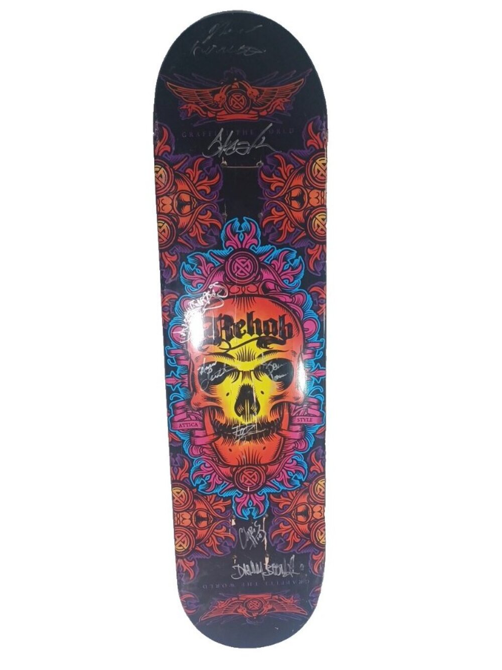 Signed Autographed Rehab Band Graffiti The World Tour Skateboard Deck Ltd Ed Vtg